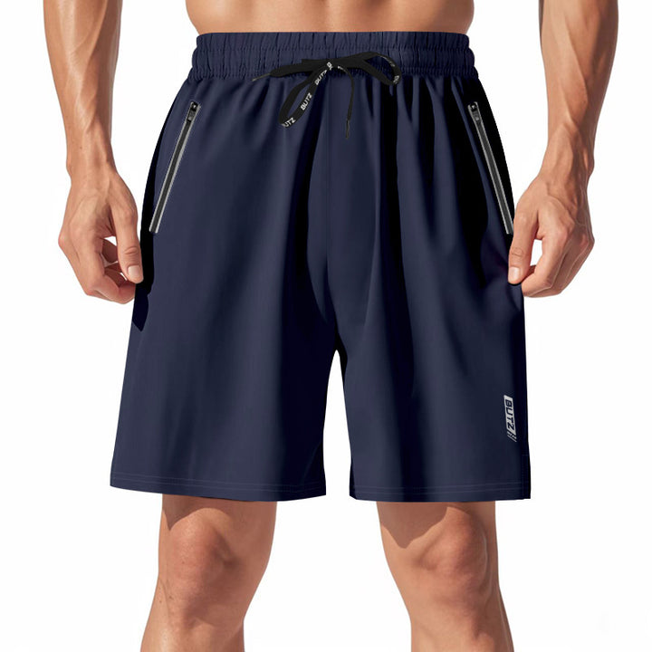 Herren Sport Shorts mit elastischem Bund und praktischen Zipper-Taschen Aliams