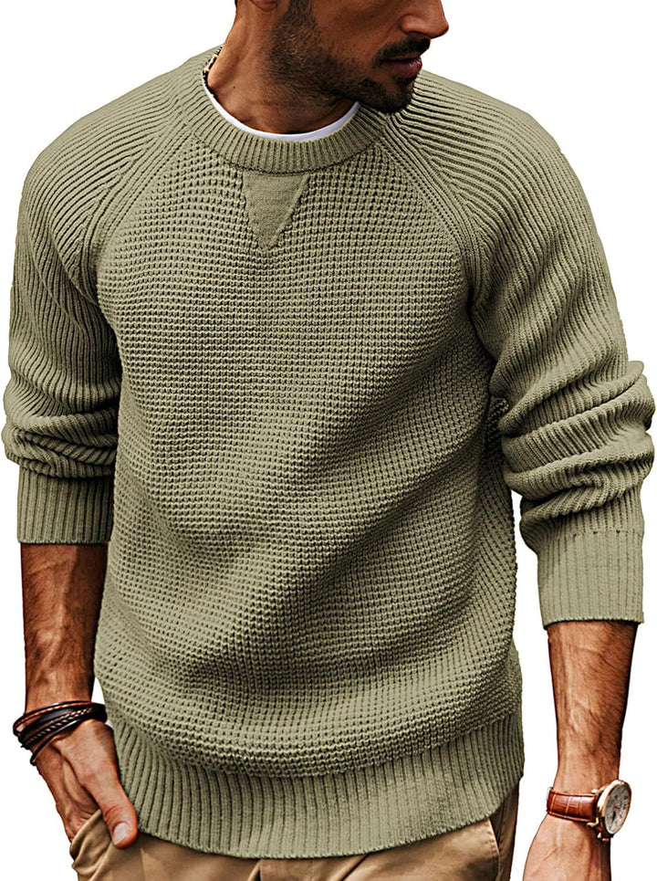 Herren Klassischer Strickpullover mit strukturiertem Muster Aliams