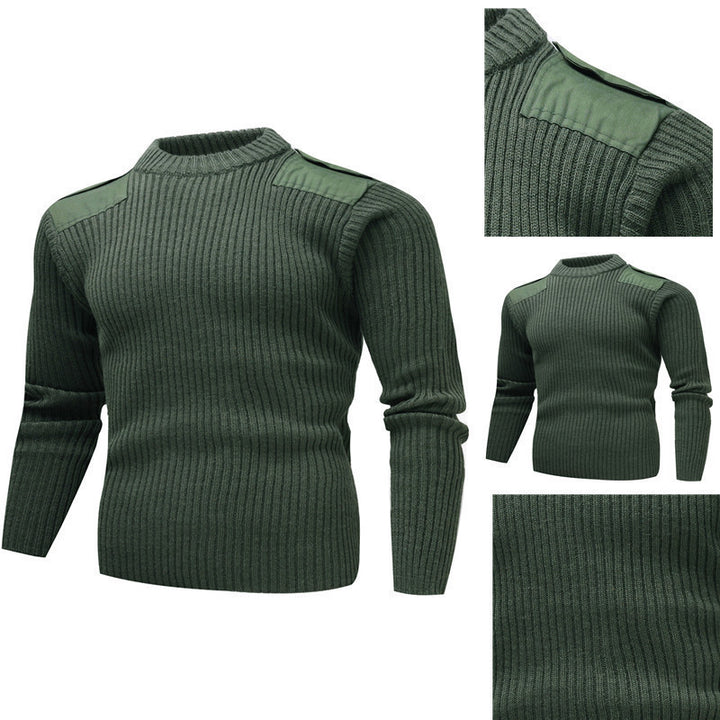 Herren strukturiertes Strickoberteil mit Schulterdetails Aliams