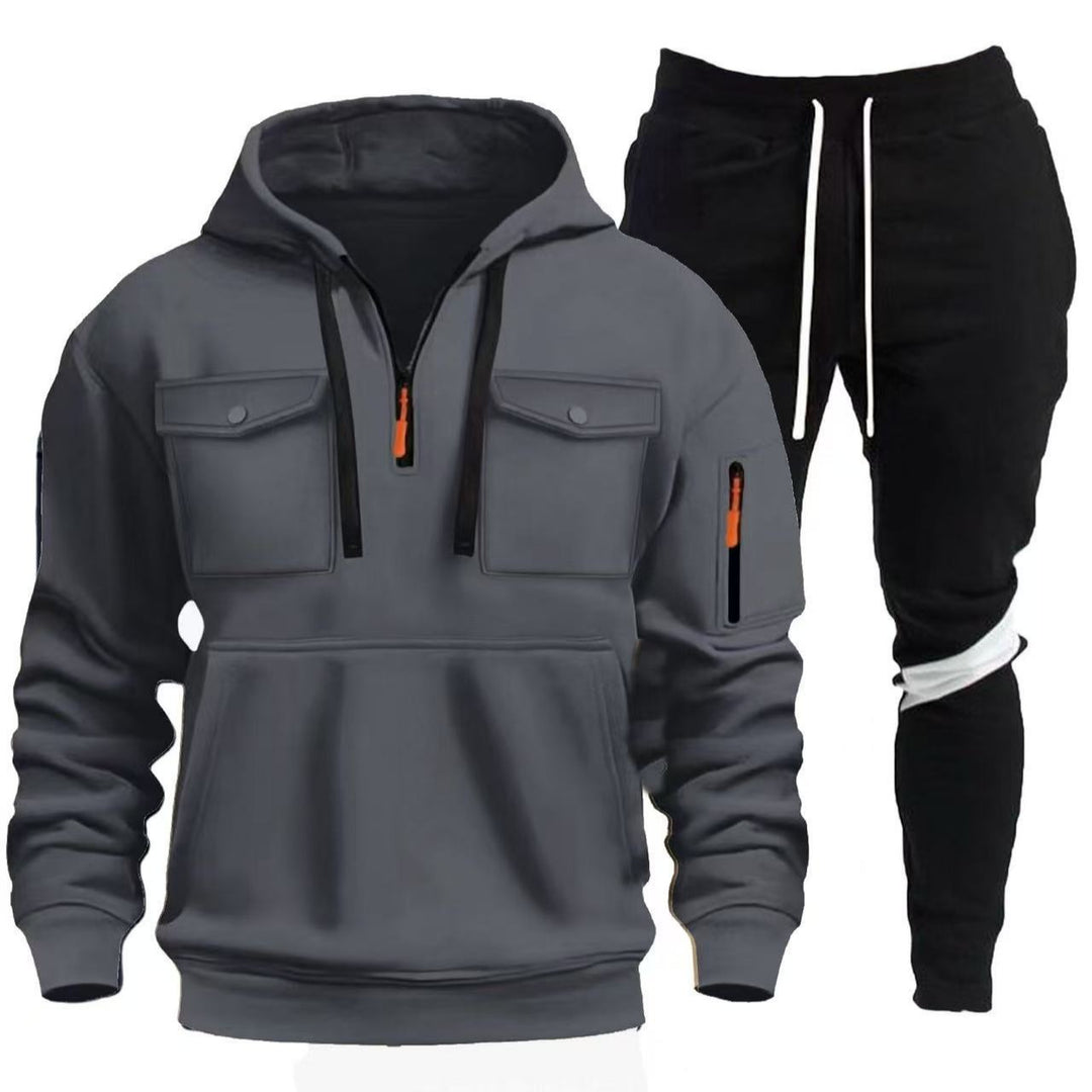 Herren praktische Kapuzenjacke mit Sporthose Aliams