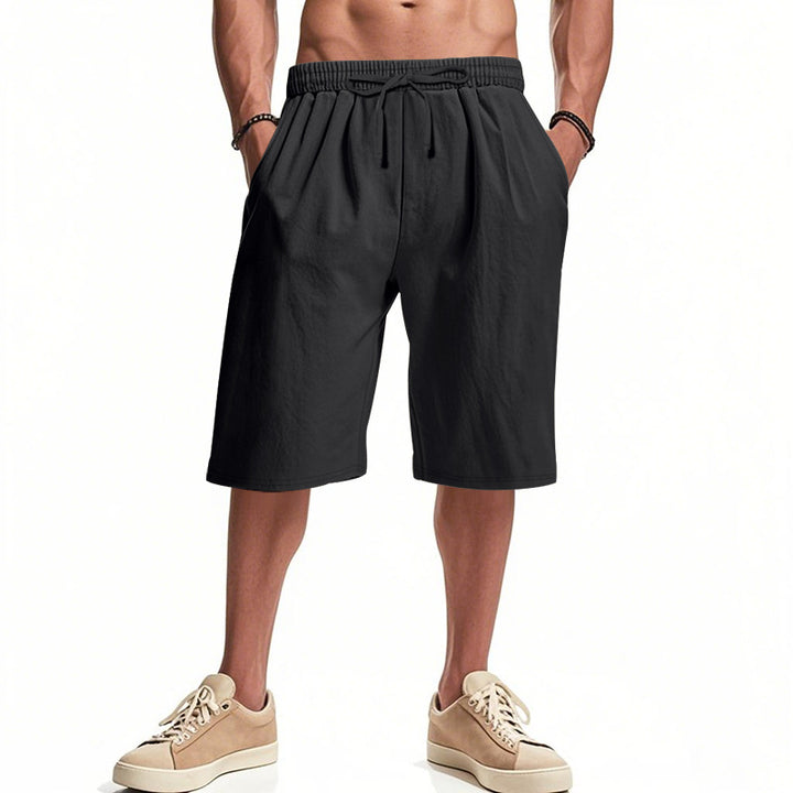 Herren bequeme Cargo-Shorts mit elastischem Bund und großzügigen Taschen Aliams