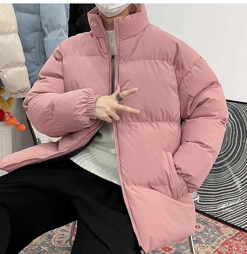 Herren Steppjacke mit hohem Kragen und isolierender Füllung Aliams