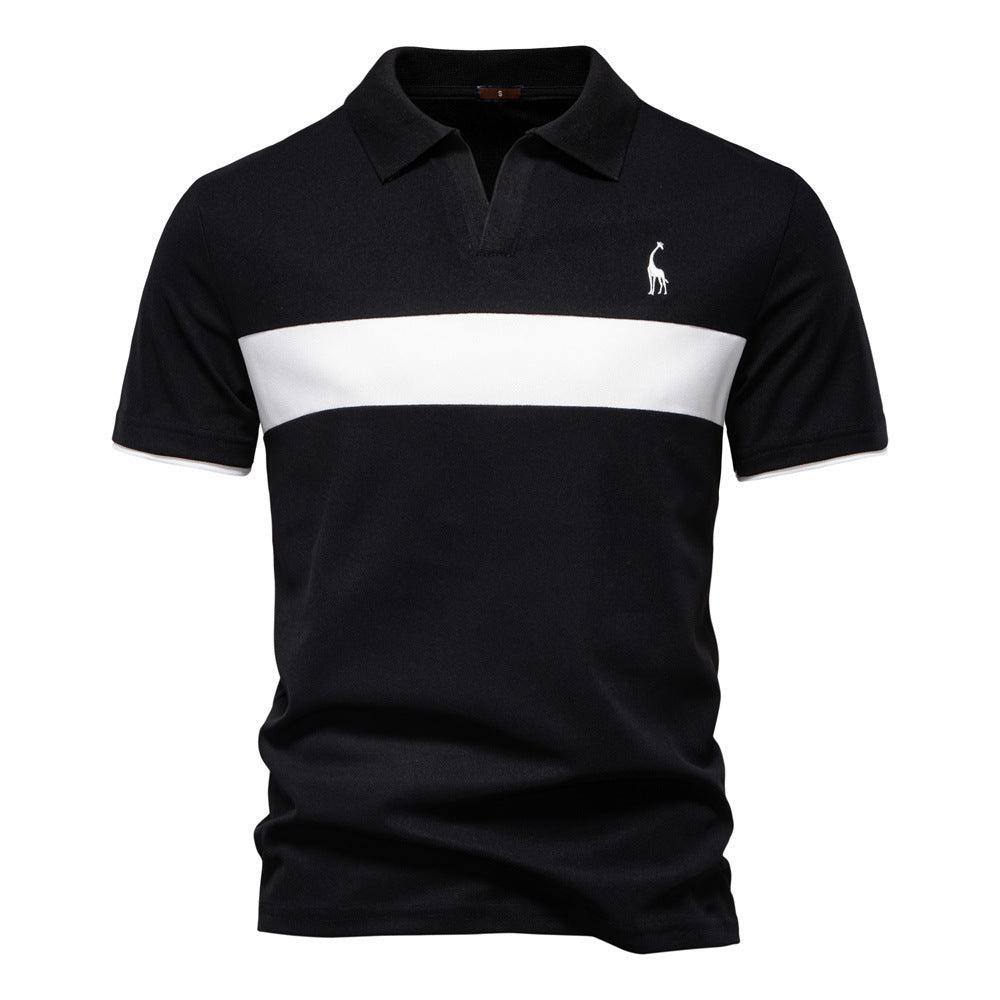 Herren Poloshirt mit sportlichem Farbblock-Design und atmungsaktiven Eigenschaften Aliams
