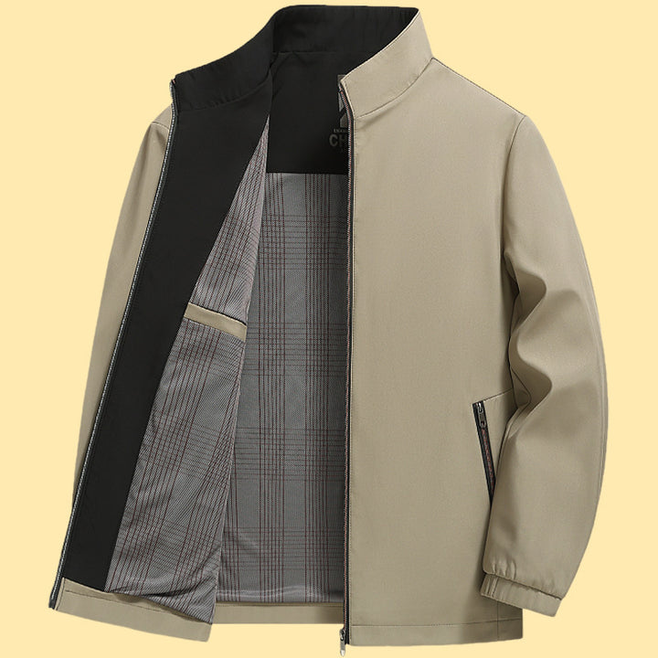 Herren elegante Freizeitjacke mit Stehkragen Aliams