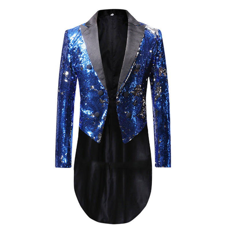 Herren elegante Pailletten-Sakko mit modernem Schnitt Aliams