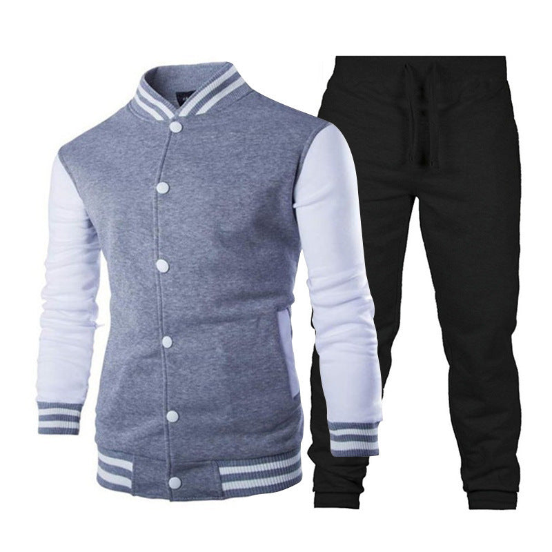 Herren Sportlicher Jacken- und Jogginghose-Set Aliams