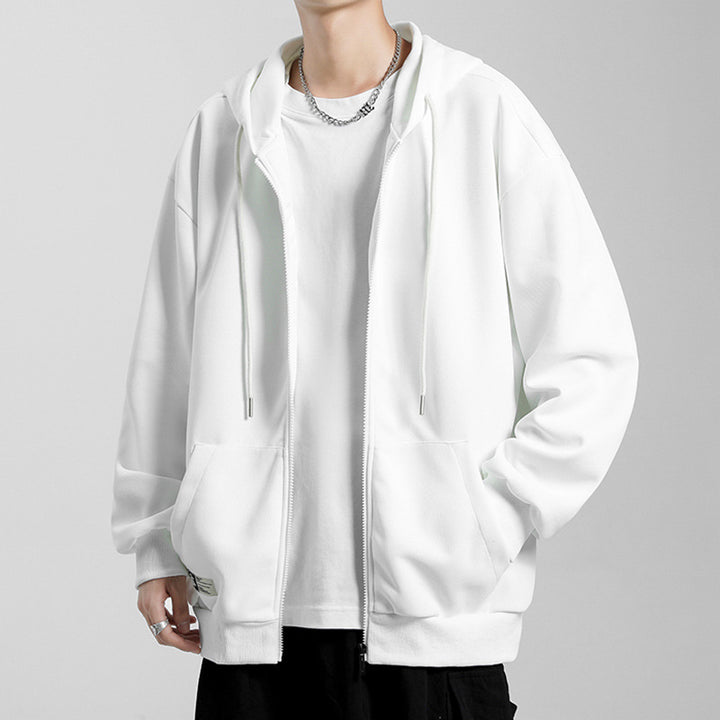 Herren bequeme Zip-Hoodiejacke mit oversized Schnitt Aliams