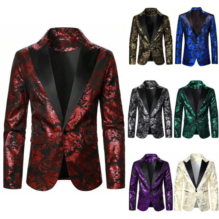 Herren Elegant bedruckter Smoking-Blazer Aliams