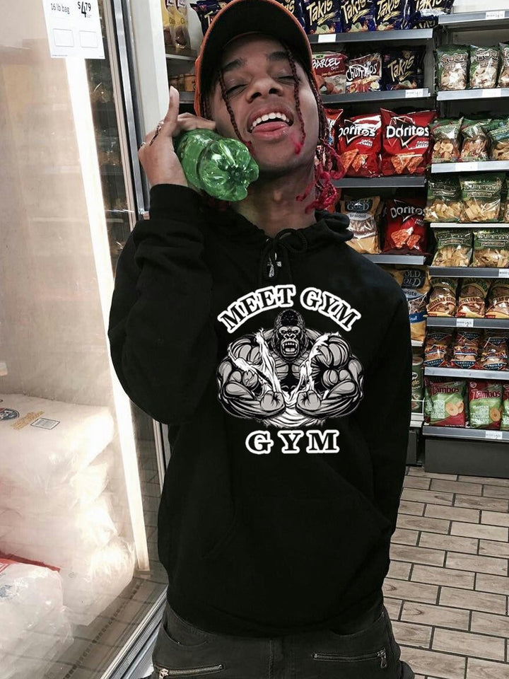 Herren Kapuzenpullover mit sportlichem Grafikdesign Aliams