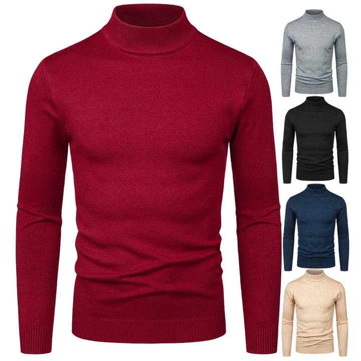 Herren Hochwertiger Rollkragenpullover aus feiner Baumwolle Aliams