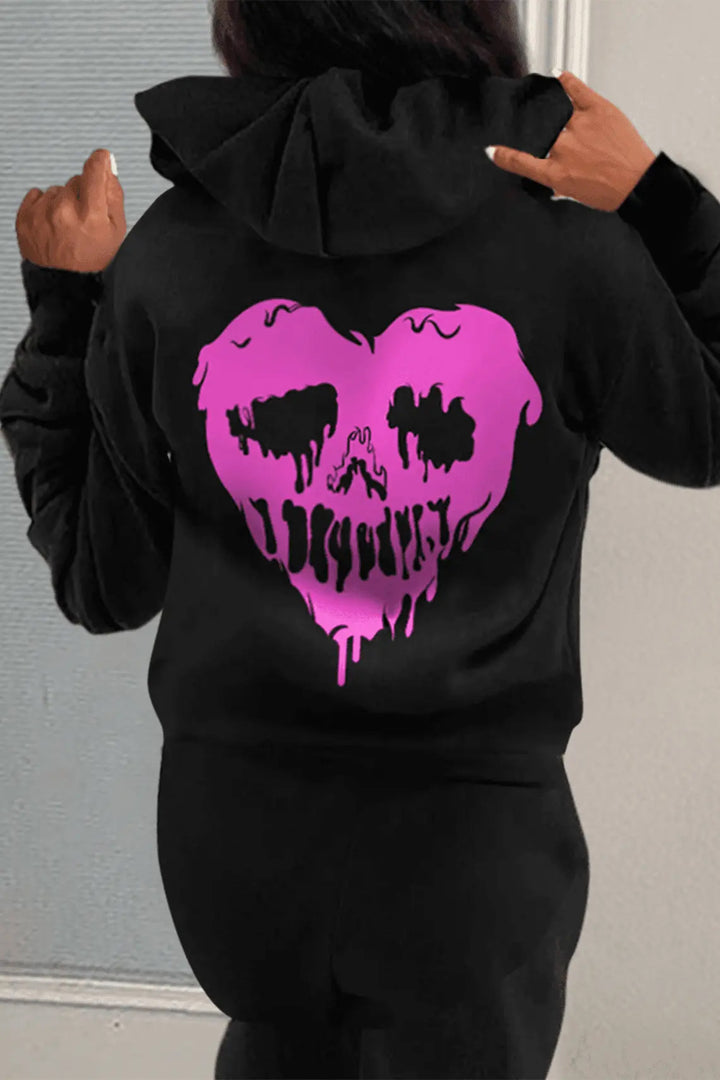 Herren Kapuzenpullover mit einzigartigem Totenkopfdesign Aliams