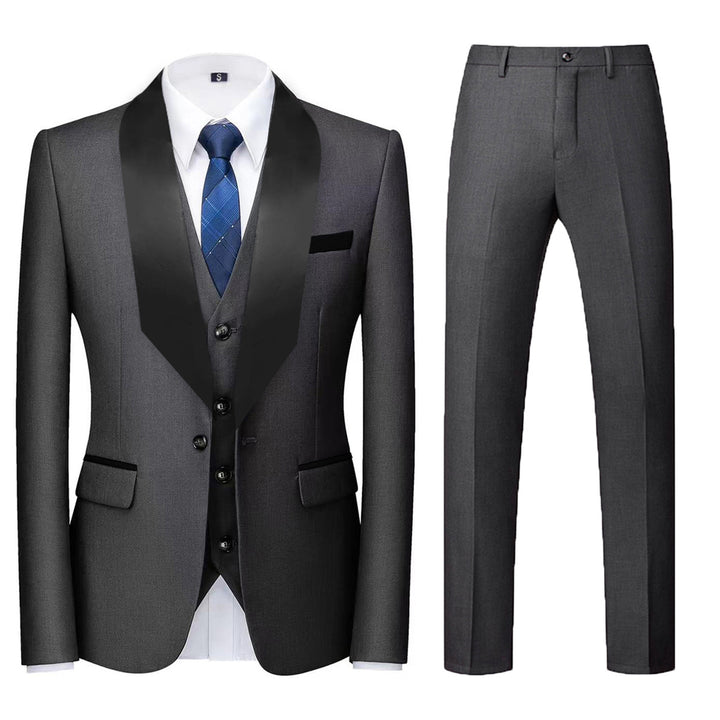 Herren elegantes dreiteiliges Anzugset mit schimmerndem Design Aliams