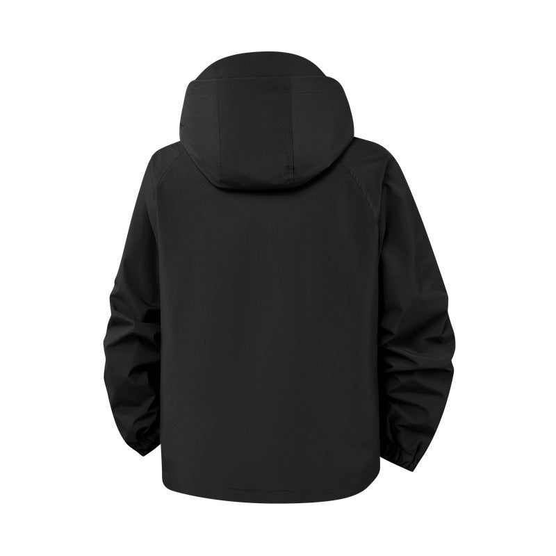 Herren technische Outdoor-Jacke mit wasserdichtem Material und zahlreichen Reißverschlusstaschen Aliams