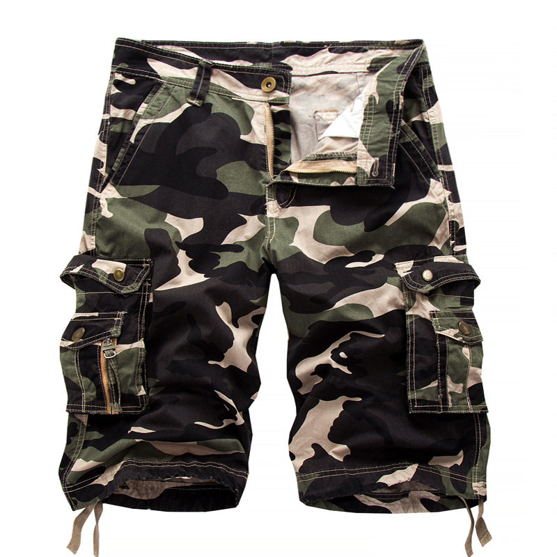 Herren Cargoshorts mit multifunktionalen Taschen und camouflagemuster Aliams
