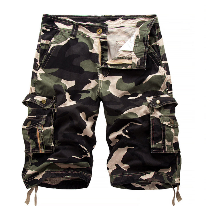 Herren Cargoshorts mit multifunktionalen Taschen und camouflagemuster Aliams