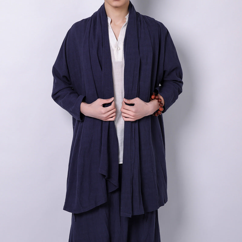 Herren Überwurfjacke mit asymmetrischem Schnitt und dekorativen Details Aliams