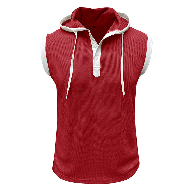 Herren Kurzarm Kapuzenpullover mit atmungsaktivem Netzstoff Aliams