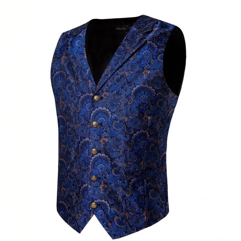 Herren Elegante Weste mit aufwendigem Paisley-Muster Aliams