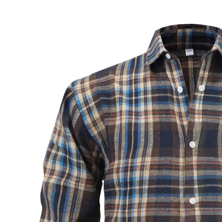 Herren kariertes Flanellhemd Aliams