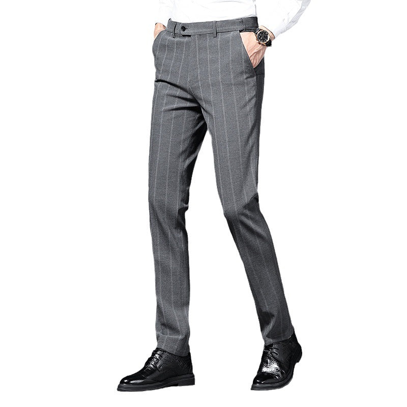 Herren elegante gestreifte Anzughose Aliams