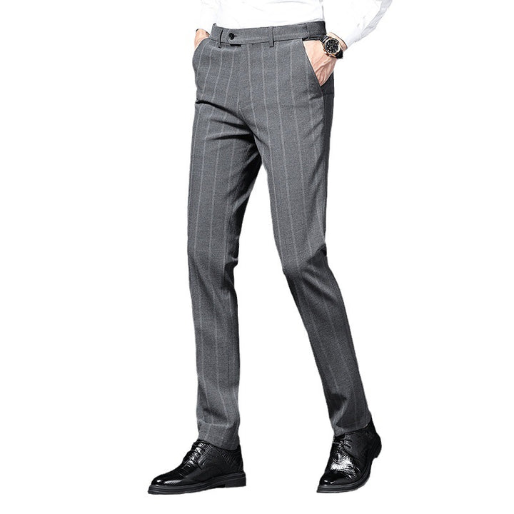 Herren elegante gestreifte Anzughose Aliams