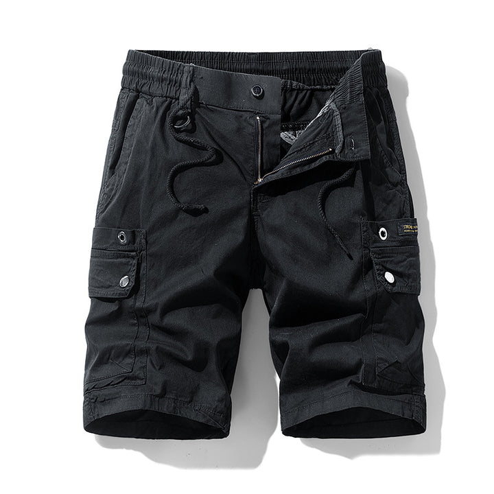 Herren Cargo-Shorts mit elastischem Bund und multifunktionalen Taschen Aliams