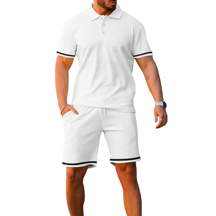 Herren Sportliches Poloshirt und Shorts Set Aliams