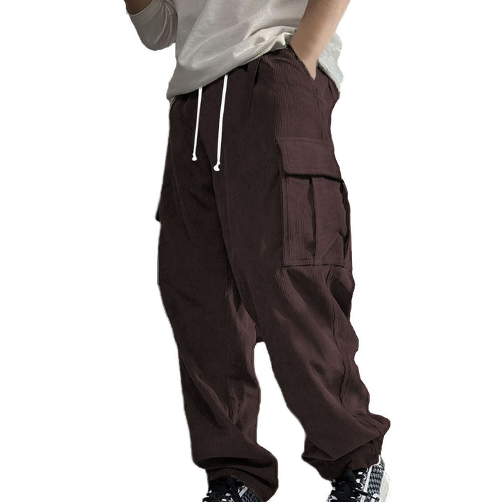 Herren vielseitige Cargo-Hose mit elastischem Bund und praktischen Taschen Aliams