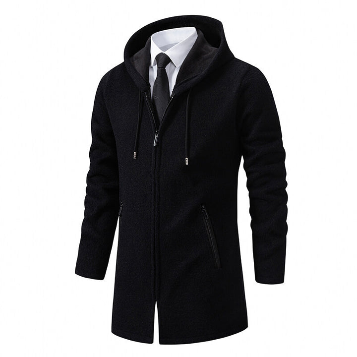 Herren urbane Kombination aus eleganter Jacke mit Kapuze und schickem Reißverschluss Aliams