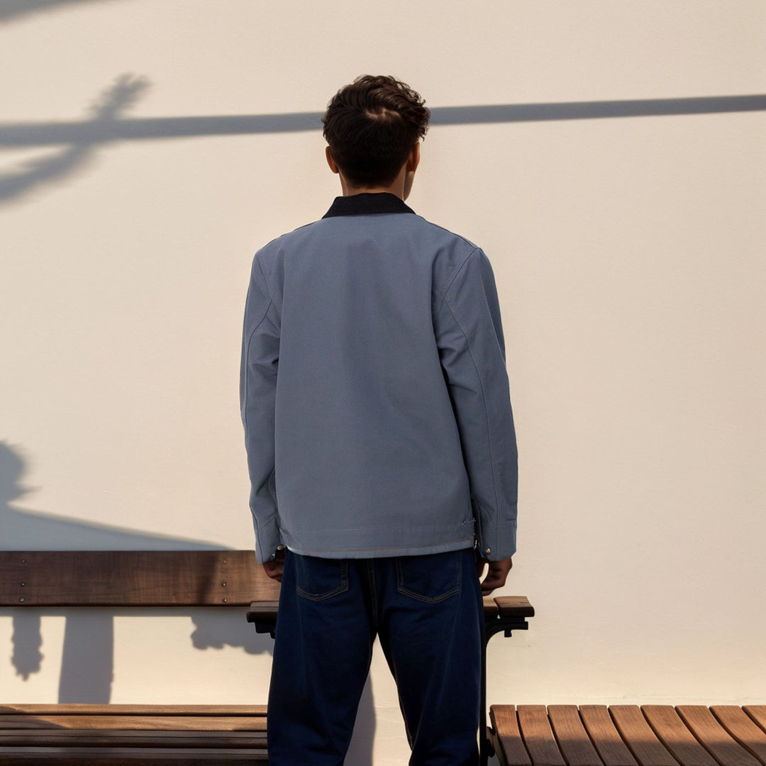 Herren elegante Arbeitsjacke mit praktischen Reißverschlusstaschen Aliams