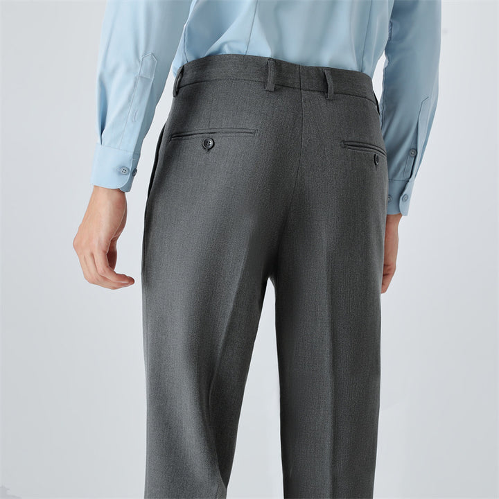 Herren elegante Anzughose mit schmalem Schnitt und feinem Muster Aliams