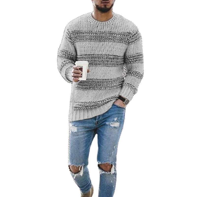 Herren Strickpullover mit strukturiertem Muster und modernem Schnitt Aliams
