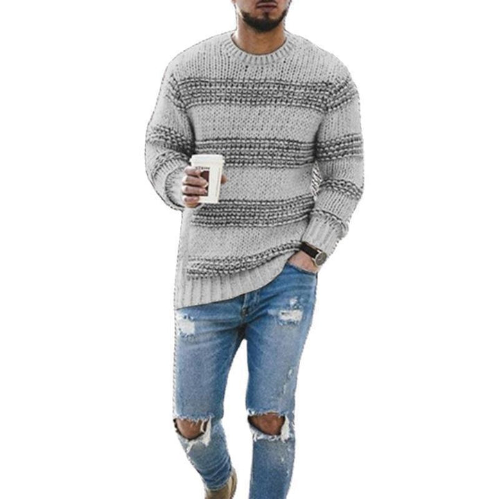Herren Strickpullover mit strukturiertem Muster und modernem Schnitt Aliams