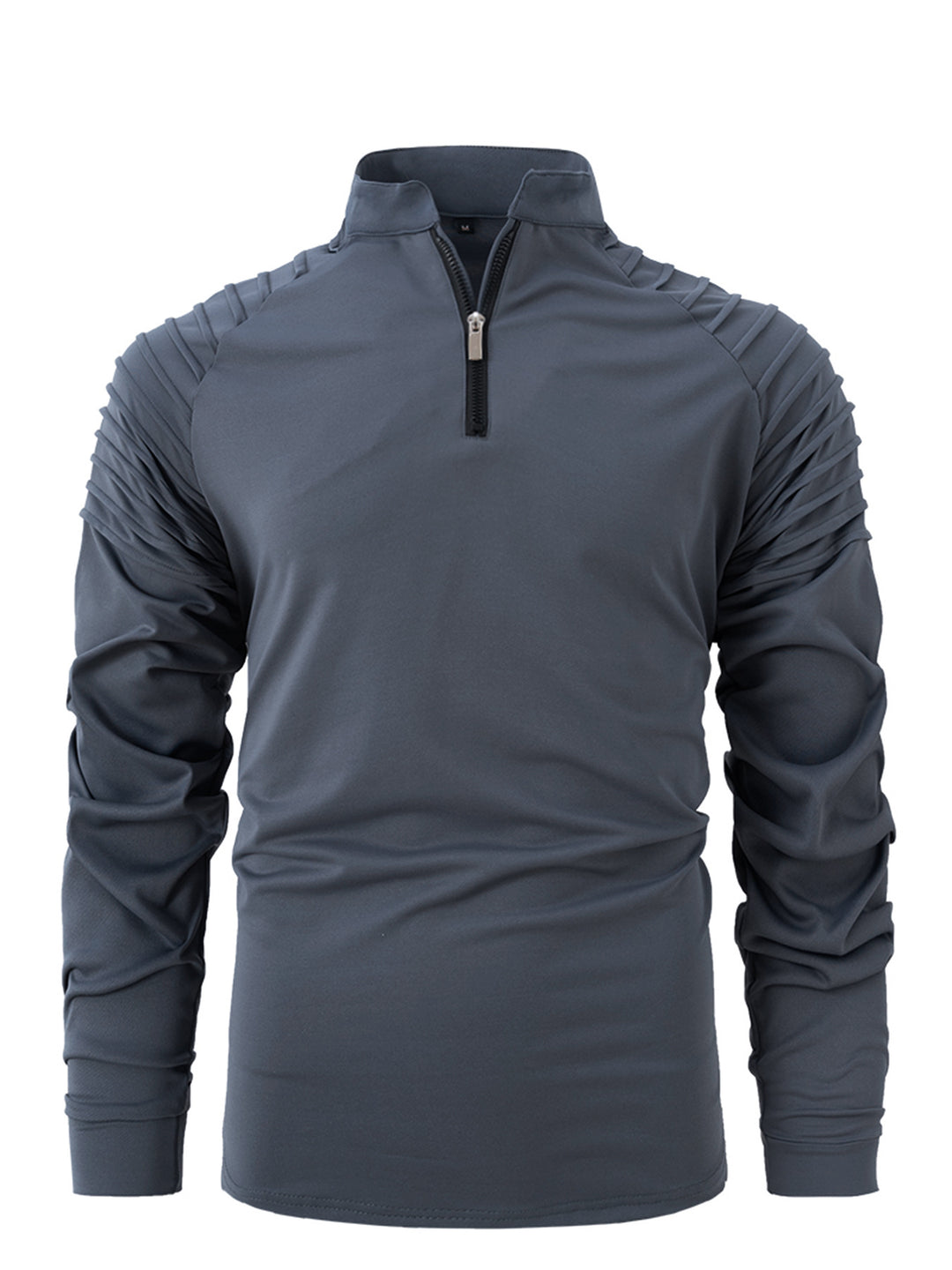 Herren Sportlicher Langarm-Zip-Hemd mit ergonomischem Schnitt Aliams