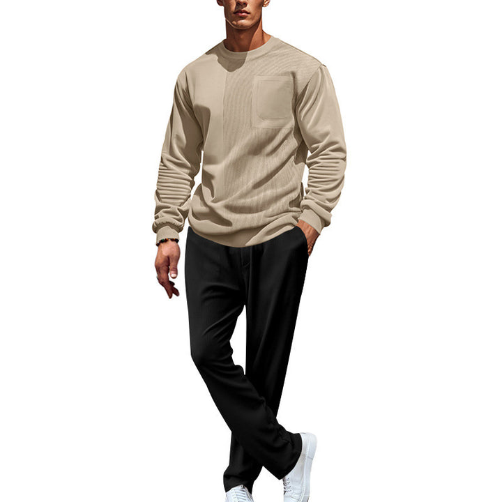 Herren Bequemer und eleganter Freizeitanzug mit praktischen Taschen und elastischem Bund Aliams