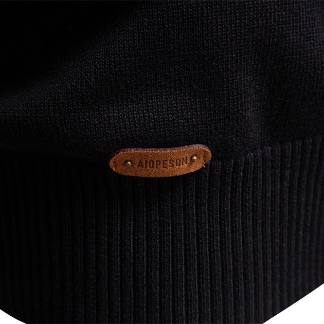 Herren Pullover mit Stehkragen und Reißverschluss Aliams