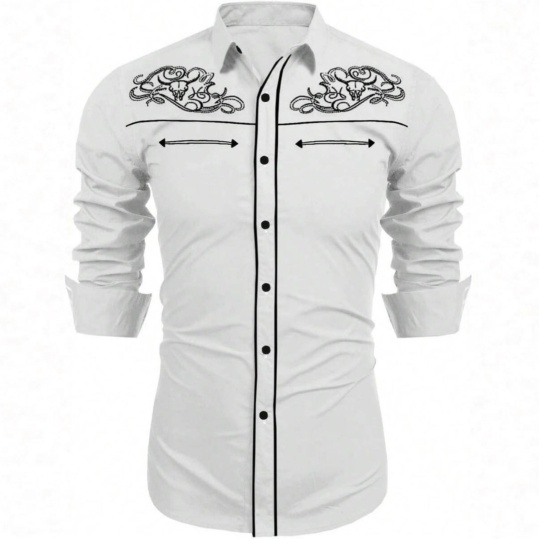 Herren elegante Stickereihemd Aliams