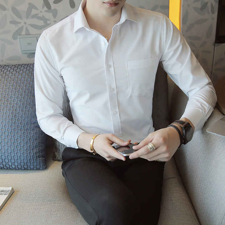 Herren elegantes Longsleeve-Hemd mit modernen Details und komfortablem Schnitt Aliams