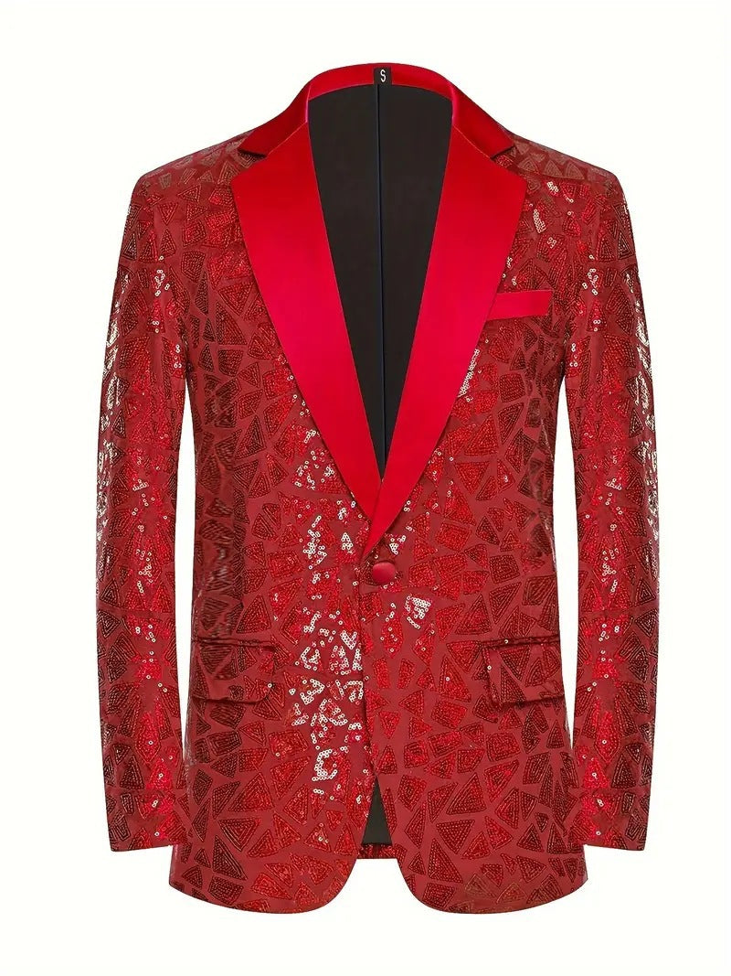 Herren glamouröser Paillettenblazer Aliams