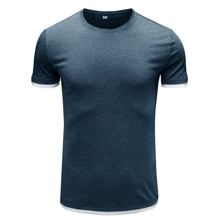 Herren Basic T-Shirt mit kontrastierenden Ärmeln Aliams