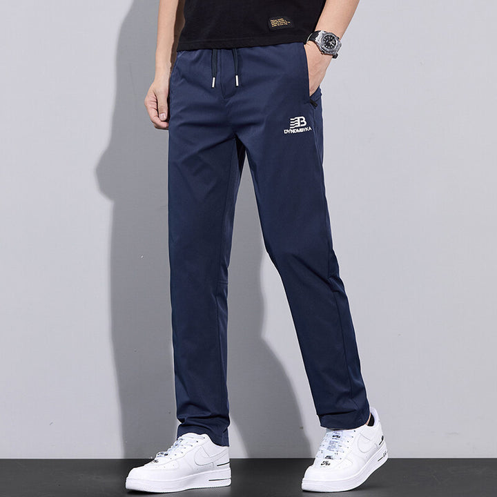 Herren Sportliche Freizeithose mit verstellbarem Kordelzug und seitlichen Reißverschlusstaschen Aliams