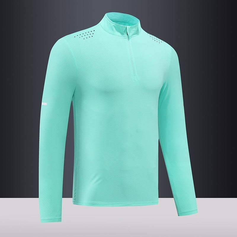 Herren Funktions-Langarmshirt mit Reißverschluss und atmungsaktivem Material Aliams