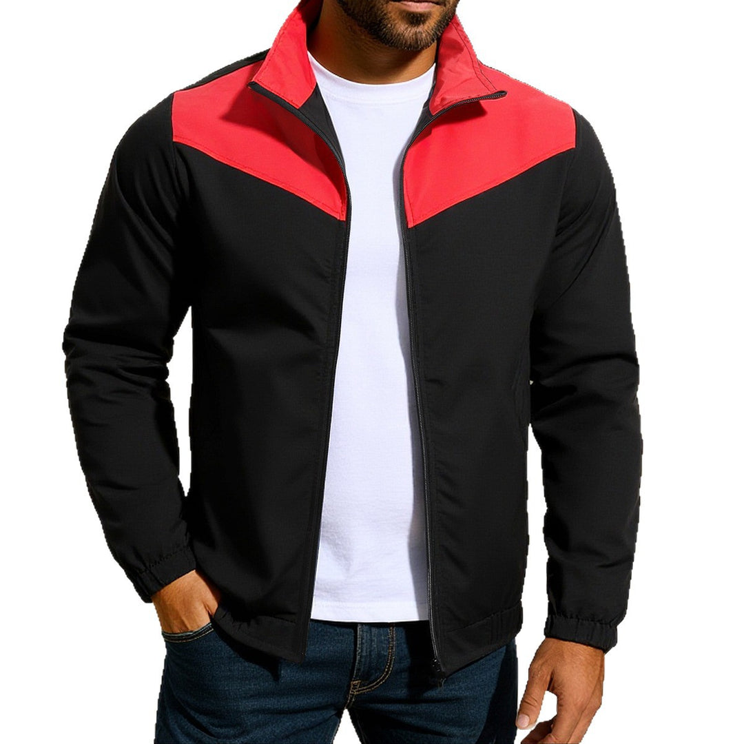 Herren sportliche Freizeitjacke mit stylischem Farbblockdesign Aliams