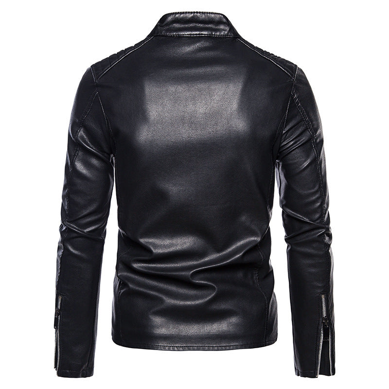 Herren stylische Bikerjacke mit modernen Nahtdetails Aliams