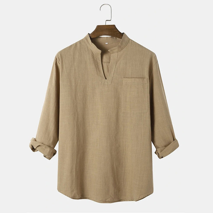 Damen lässige Leinenbluse Aliams