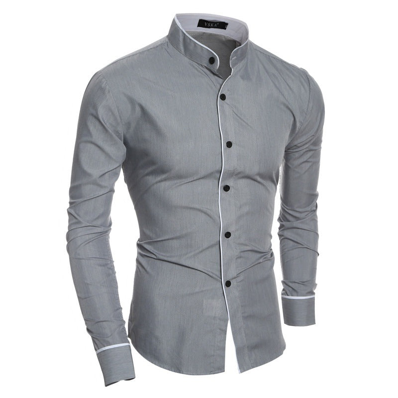Herren Slim-Fit Hemd mit modischen Kontrastdetails Aliams