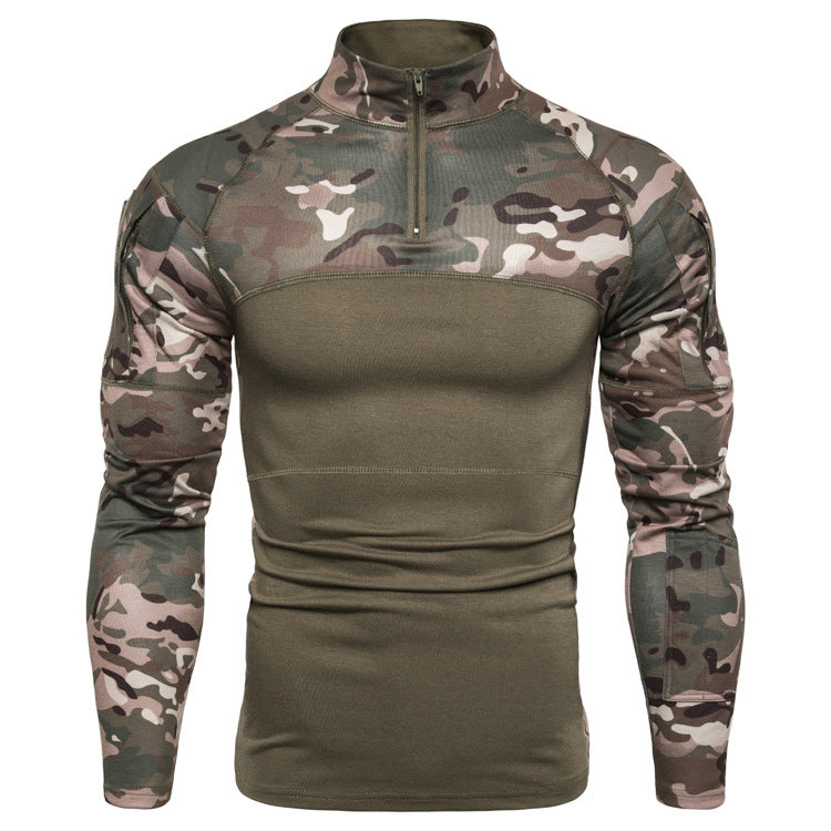 Herren Funktionsshirt mit Stehkragen und innovativem Camouflage-Design Aliams