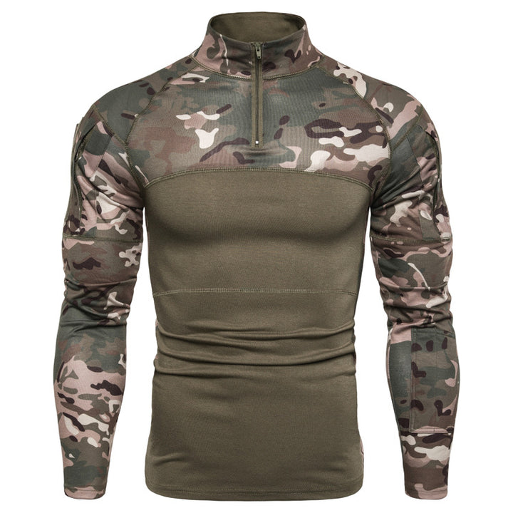 Herren Funktionsshirt mit Stehkragen und innovativem Camouflage-Design Aliams