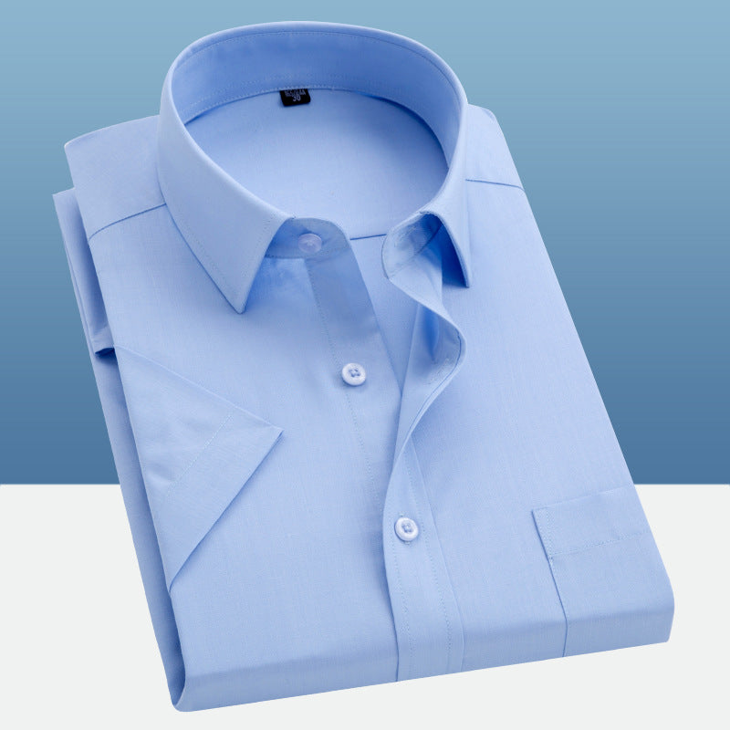 Herren elegantes Kurzarmhemd mit feiner Baumwollstruktur Aliams