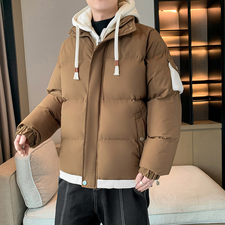 Herren gesteppte Kapuzenjacke mit vielseitiger Winterisolierung Aliams